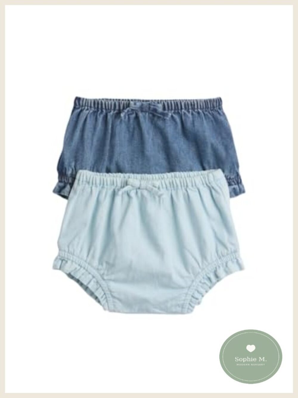 GAP Baby Denim Bloomers 2-Pack Cotton Infant Shorts